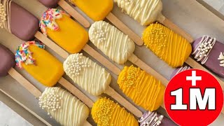 How to make yummy cakesicles recipe - طريقة عمل كيك بوبس او كيك سيكلز