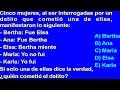 Razonamiento Lógico -Verdades y Mentiras Problemas Resueltos de Habilidad Matemática