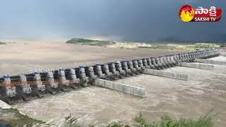 Polavaram Dam Gates Open Water Releasing Visuals | Polavaram Visuals | Sakshi TV