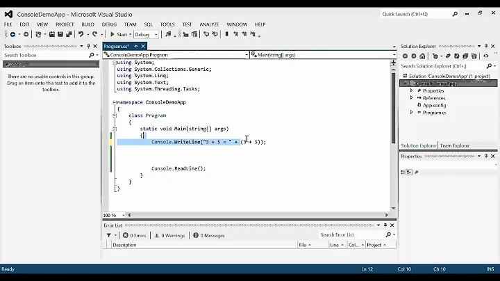 C# Lesson 08 - Console Output (Console.WriteLine)