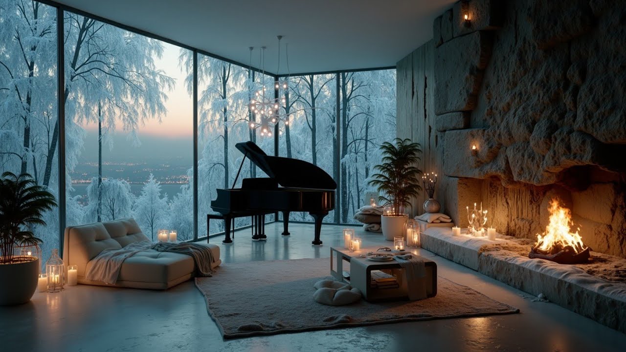Cozy Winter Piano Music | Relaxing Ambience for Sleep Study & Deep ...
