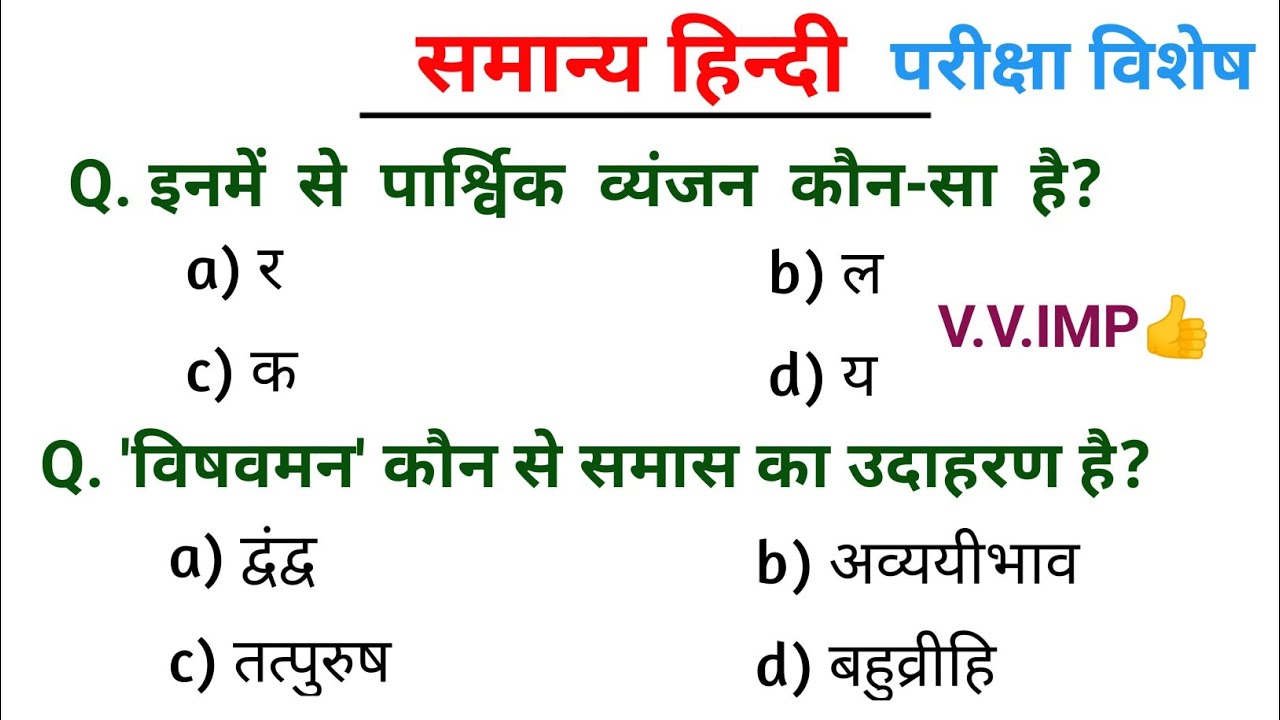 Hindi Grammar | हिन्दी व्याकरण | परीक्षा में सबसे ज्यादा पूछे जाने वाले प्रश्न👍#hindi #hindisahitya