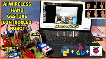 AI Wireless Hand🖐️Gesture🤟Controlled Robot🤖 Using Raspberry Pi Pico with OpenCV & Python