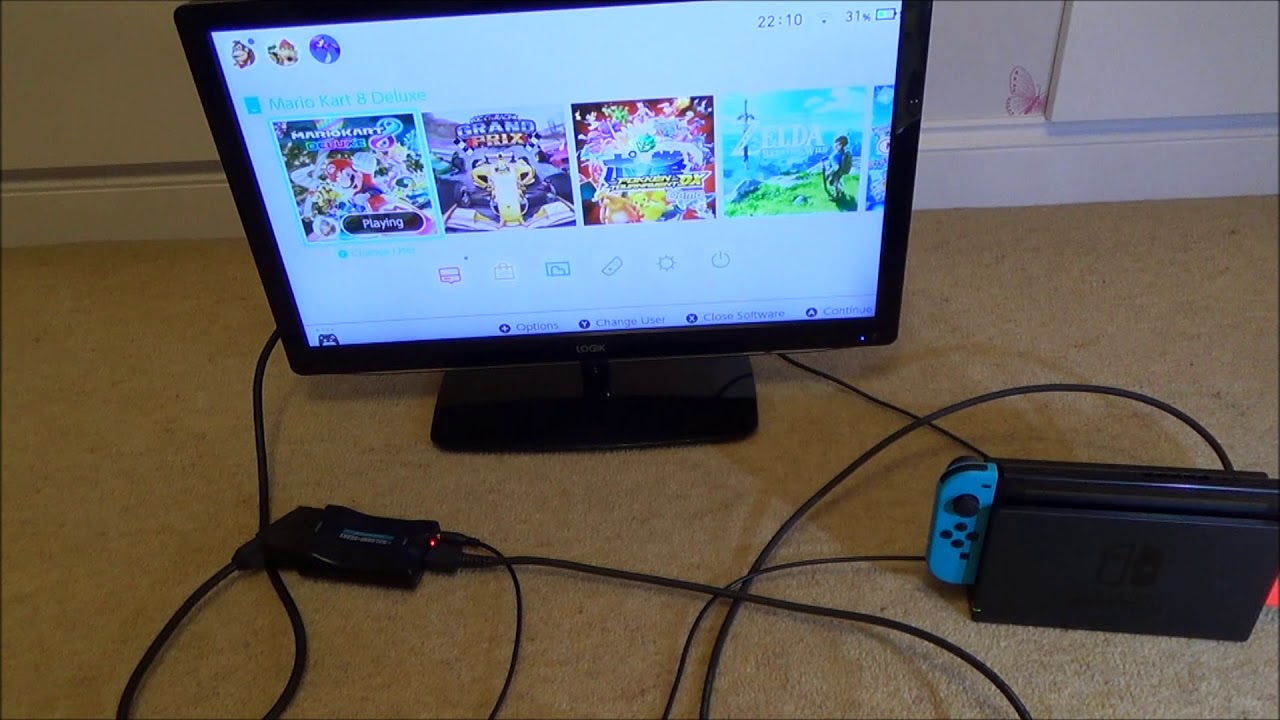 How To Connect Your Nintendo Switch To A Tv Or Monitor Without Hdmi Youtube