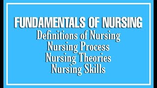 FUNDAMENTALS OF NURSING - PART 1