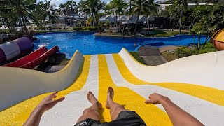 ⭐️ The Yellow 🌙 Wave Water Slide 💦 at Black Mountain Waterpark 🇹🇭