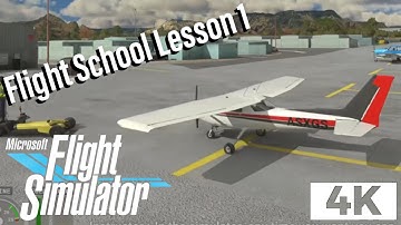 Flight Simulator Xbox Series X 4K UHD Gameplay - Flight School Series - Basics Lesson 1