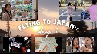 FLY WITH US TO JAPAN! | train ride, currency exchange problem, tanghulu!!