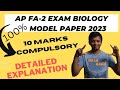 fa-2 exams|fa-2 exams questions 8thbiology2022|detailed explanation of paper|Msrmastersvision