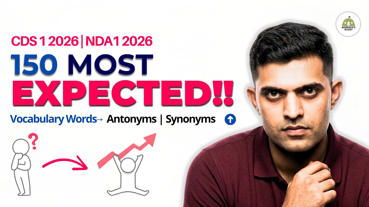 All Vocab WORDS for CDS 1 2026 & NDA 1 2026 | SCORE 80 MARKS LIKE ME ...