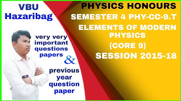 BSC semester-4 core-9 section 2015-18 questions paper {physics honours} VBU Hazaribag,,,,,