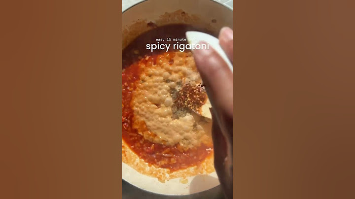 Spicy rigatoni ( detailed recipe in description)
