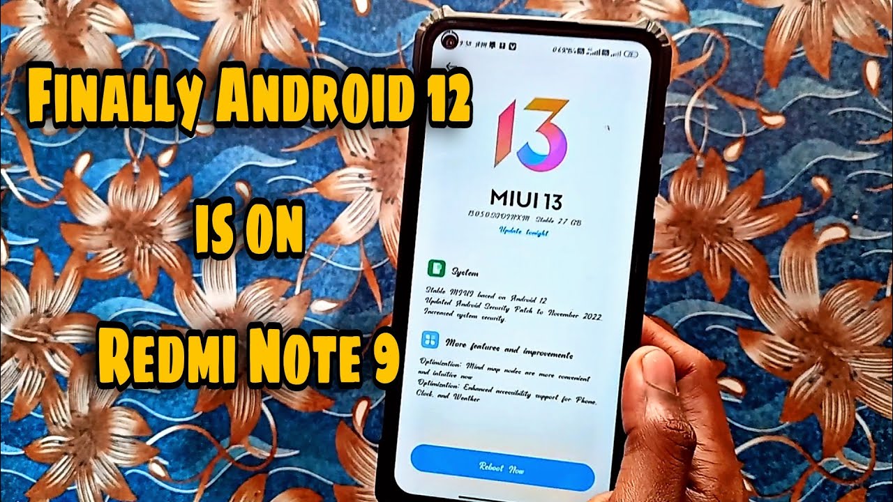Finally Redmi Note 9 Received Android 12 System Update With MIUI 13.0.5 ...