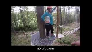 Bill Herrick with niece Kate on the Mt. Sunapee Aerial Challenge Course Part 4