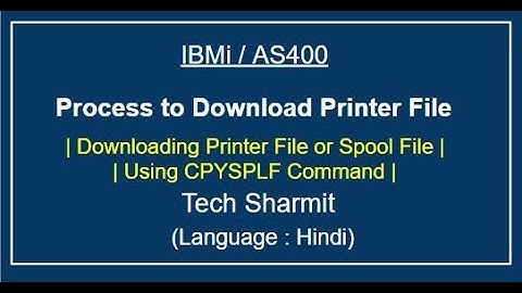 IBMi (AS400) - Process to download printer file using cpysplf  | download spool file ibm  | cpysplf