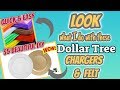 LOOK what I do with these Dollar Tree CHARGERS & FELT | QUICK & EASY DIY