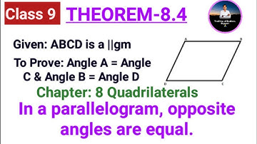 Theorem : 8.4  Chapter 8 : Quadrilaterals | Ncert Maths Class 9