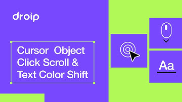 Interactions: Object Cursor, Click Scroll, and Text Color Shift