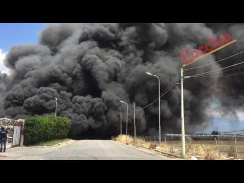 Incendio alla Sele Ambiente - Battipaglia