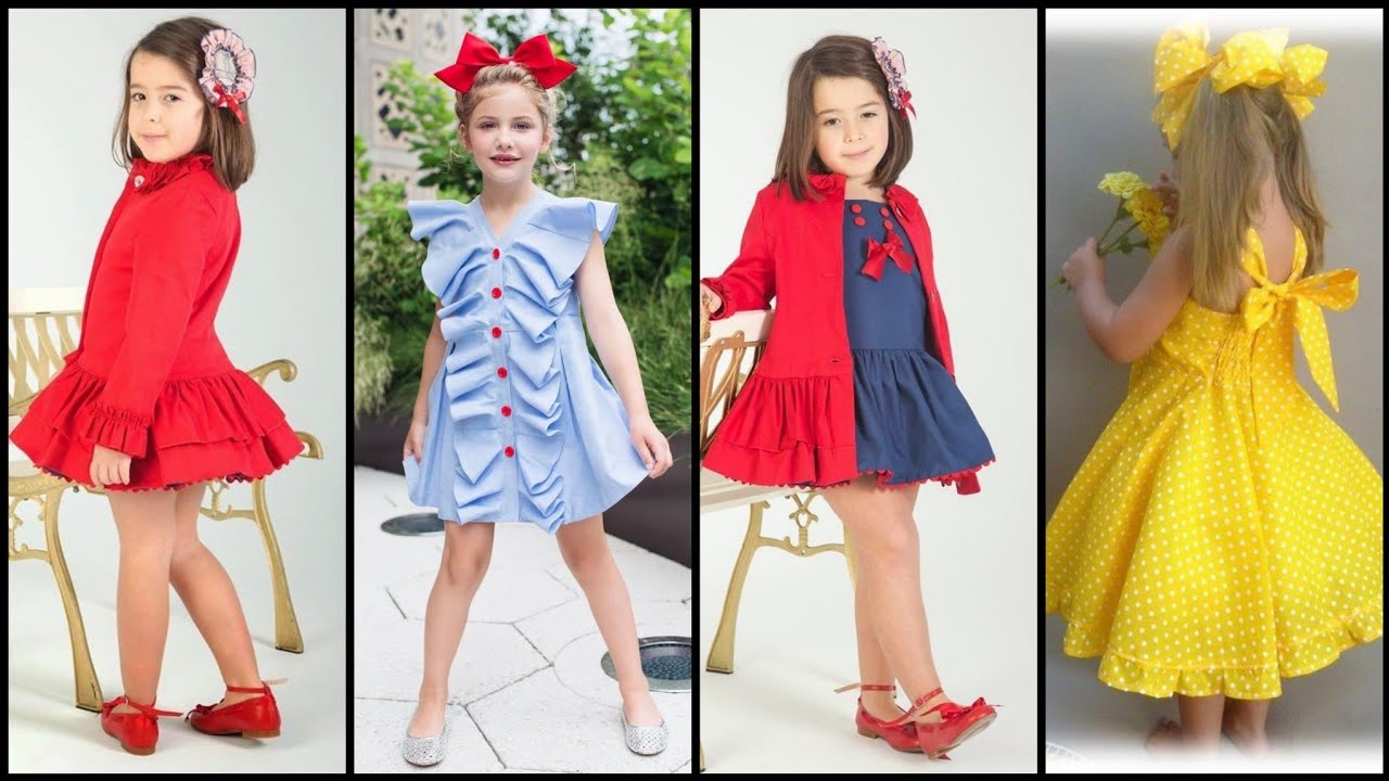 Cotton Casual Frocks Designs For 1 To 10 Year Girls 2019/2020