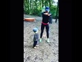 Pregnant workout with my son