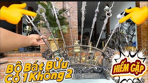Bộ bát bửu bằng đồng xưa _ Lư đào nam bộ xưa _  Tượng quan âm cửi rồng #đồcổcầnthơ #đồcổ