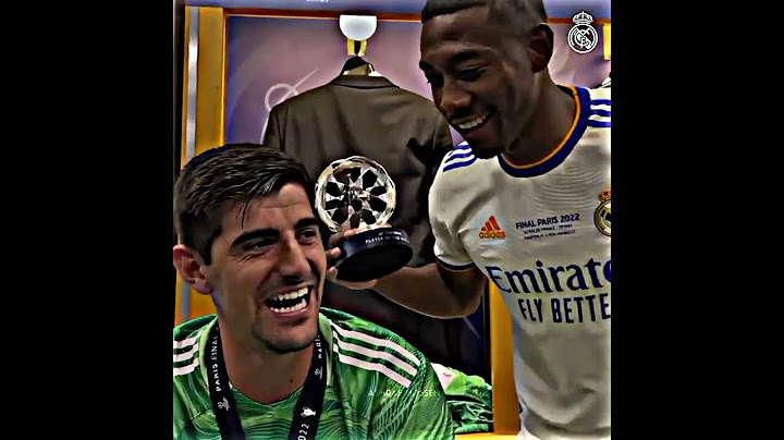 David Alaba dance with Courtois MOTM award😂