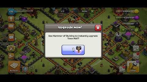 Upgrading to TH13 using hammer of building