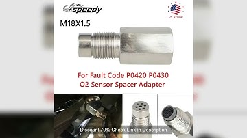 P0420 P0430 Universal O2 Sensor Spacer Adapter M18X1.5 Check Engine Light CEL Mini Catalyst For Faul