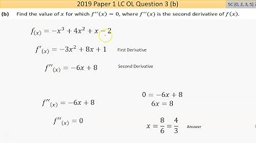 Maths screencast 2019 Paper 1 LC OL Question 3