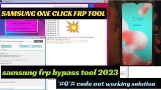 SAMSUNG FRP ENABLE ADB TOOL 2023 | frp all samsung adb method | SAMSUNG ONE CLICK FRP TOOL