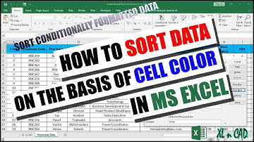 Excel trick to Sort Data by cell color