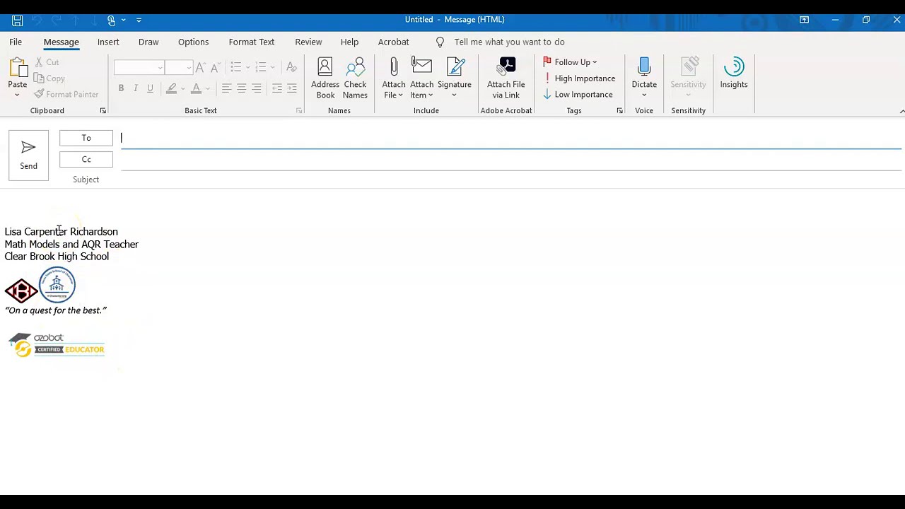 how to add a picture in email signature outlook