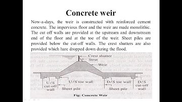 Irrigation and Design Hydraulic Structures Lecture 2 weir, barrage, types of weir