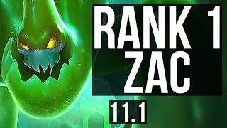 ZAC vs RUMBLE (MID) | Rank 1 Zac, 4/0/14, 600+ games | KR Grandmaster | v11.1