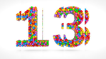 Learn Number 13 on 3d Color Balls | Sparta Shifted Lines Effects (sponsored by preview2effects)