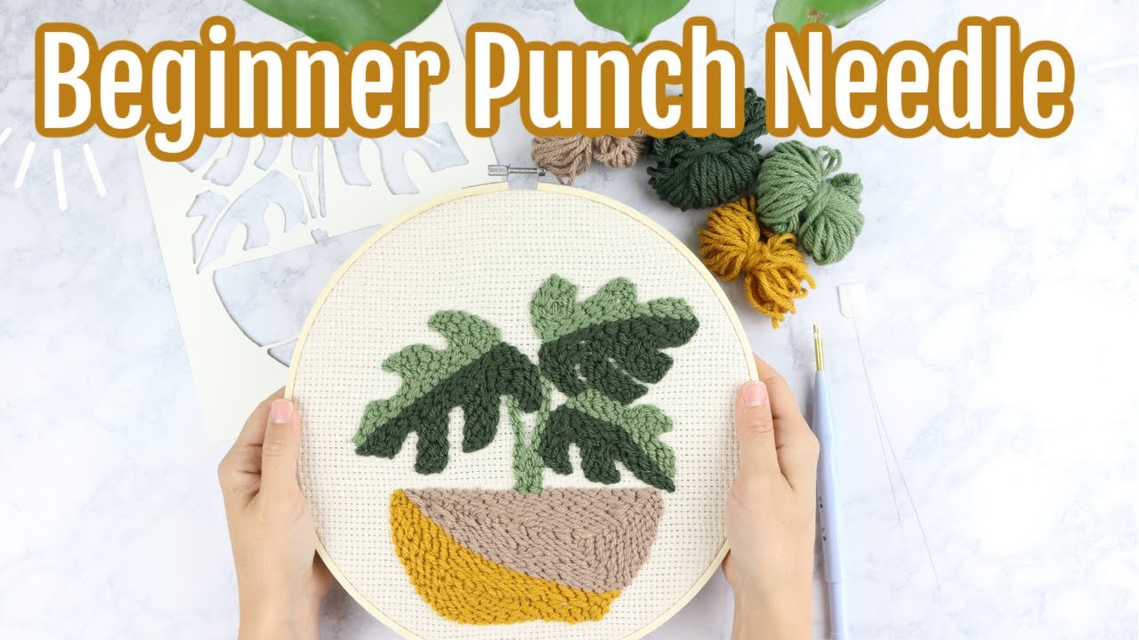 Plants Punch Needle Kit, Starter Kit, Punch Needle Tutorial