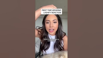 First time reaction to Lashify! 🥰 Safe to say she is addicted now.. #lashextensions #lashes #shorts