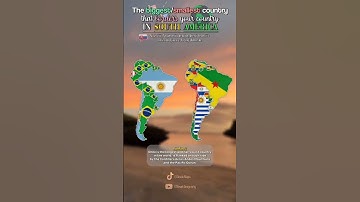The biggest/smallest country that borders your country in South America 🌎 #shorts #maps #mapping