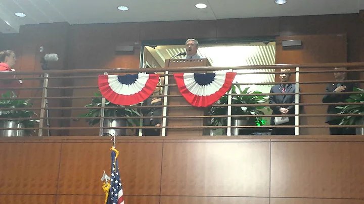 Larry Keeney sings the National Anthem