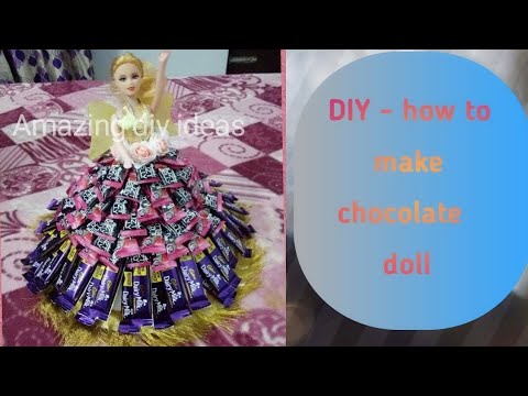 53. DIY chocolate candy doll/how to make candy dress