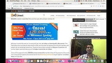 Bitconnect Lending   Investment of $20,000 to qualify for 1st Bitconnect annual ceremony in Thailand