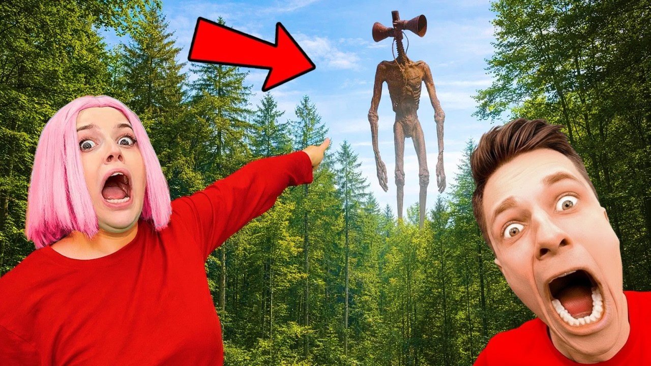 Мы выжили 10 дней в лесу с СИРЕНОГОЛОВЫМ и КУКЛОВОДОМ — он начал на нас охотиться!