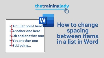 How to change spacing between items in a list in Word