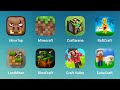 MineTap, Minecraft, Craftarena, RaftCraft, LostMiner, DinoCraft, Craft Valley, CubeCraft