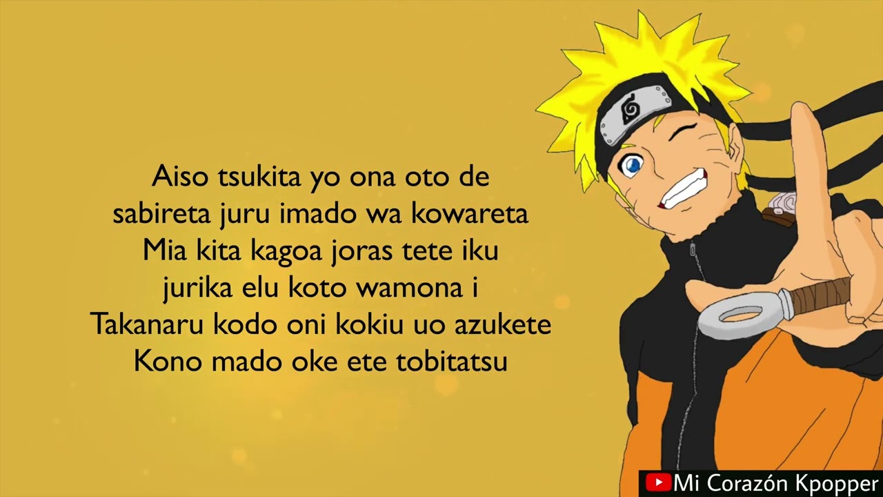 NARUTO SHIPPUDEN OP 3 - BLUE BIRD (LETRA FACIL / FACIL PRONUNCIACION) 