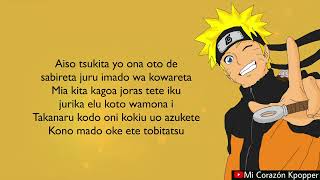 Video thumbnail of "NARUTO SHIPPUDEN OP 3  - BLUE BIRD (LETRA FACIL / FACIL PRONUNCIACION)"