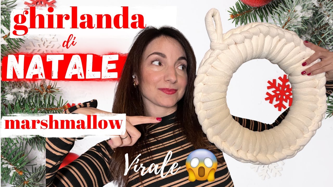 Ghirlanda con filato MARSHMALLOW - Natale 2025