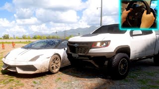 Rebuilding Lamborghini Gallardo Lp560-4 1200HP - Forza Horizon 5 | Thrustmaster T300RS Gameplay