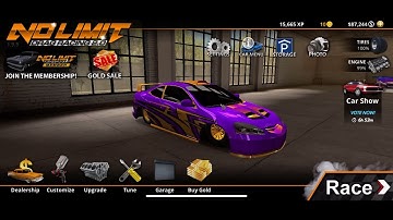 4.8 Second Honda Integra RSX Tune-No Limit Drag Racing 2.0 #nolimitdragracing2 #nolimitdragracing